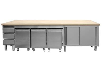 Worktable cabinets